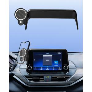 PZK Car Phone Holder for Nissan 2021-2025 Rogue/2020-2025 Sentra/2019-2025 Altima Accessories, Magnetic 15W Wireless Charger Phone Mount for Rogue Sentra Altima with 8-inch Screen Automobile Cradles