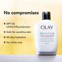 Olay Complete+ Face Moisturizer with Sunscreen SPF 40, For Sensitive Skin, Broad Spectrum Sun Protection, Fragrence-Free - No White Cast on All Tones, Nourishes Moisture Barrier - Ceramides, 6 Oz