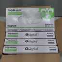 KingSeal 800 Count PolyStretch TPE Poly Hybrid Disposable Gloves, Powder-Free, Vinyl Glove Substitute, Size Medium - 4 Boxes x 200 Gloves