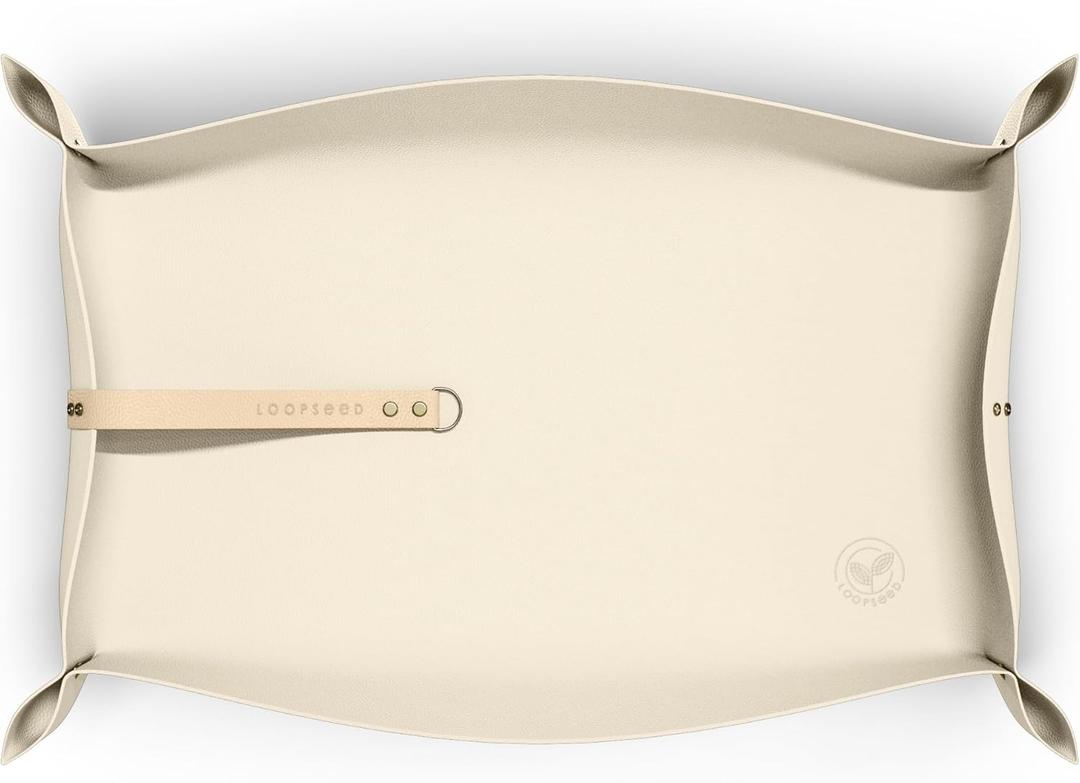 Vegan Leather Plant Repotting Mat Transplanting Mat for Indoor Gardening Waterproof Tray Mess Control Easy Clean Easy Storage 30 x 20 (Fawn Beige)