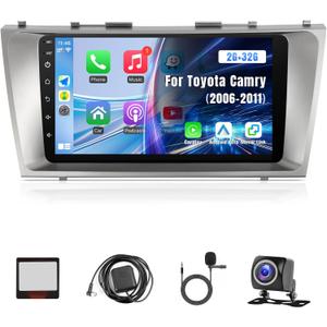 Car Radio for Toyota Camry 2006 2007 2008 2009 2010 2011, 9 inch IPS Touch Screen Car Stereo Wireless CarPlay Android Auto, 2+32GB Camry Radio with GPS WiFi HiFi SWC Backup Camera(J.B.L)