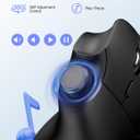 TECKNET Ergonomic Mouse, Rechargeable Wireless Bluetooth Mouse (BT 5.0/5.0+2.4G), Vertical Mouse with Volume Knob, Quiet Clicks, Cordless Mice 6 Adjustable DPI with USB A Receiver, Wide Compatibility