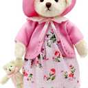 oitscute Teddy Bears Baby Cute Soft Plush Stuffed Animal Toy for Girl Women 16" (Pink Flower Pastoral Style)