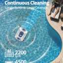 Robotic Pool Cleaner,Cordless Automatic Pool Cleaner with 210Mins Runtime,Pool Vacuum for Above Ground & Inground Pools,Easy Retrieve,Smart Planning,Coverage up to 2200 Sq.Ft,Light Navy
