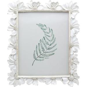 8x10 Vintage Picture Frame, Antique White Ornate Photo Frame, for Tabletop and Wall Display, Decorative Floral Design Retro Home Decor, Old Fashioned Photo Gallery Art