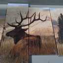 VVOVV Wall Decor - Deer In Autumn Forest Painting Giclee Prints Wildlife Pictures Animal Elk Poster Canvas Art Wall Decor Modern Framed Artwork, 40"L x 22"W