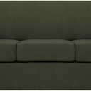 Turquoize 4 Piece Sofa Covers for 3 Cushion Couch Sofa Slipcover Soft Couch Cover for Dogs-Washable Sofa Furniture Cover with 3 Individual Cushion Covers (3 Cushion Sofa, Olive)