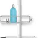 simplehuman Adjustable and Extendable Shower Caddy Large, Stainless Steel and Anodized Aluminum