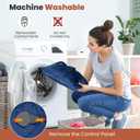 Heating Pad for Back Pain Relief, Large Electric Heat Pad for Neck and Shoulders, 6 Heat Settings & Auto Shut Off Hot Pad, Machine Washable Ultra Soft Fabric, Gifts for Women, Men, Mom, Dad (37''x 24'', Blue)