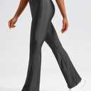 JOYSPELS Flare Yoga Pants for Women High Waisted Casual Pants with Back Pocket Lightweight Workout Bootcut Leggings for Gym, Casual, or Lounge Wear Black (Black, S)