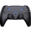 JDDWIN LED Wireless Gaming Controller for PS5/PC/Android/IOS/MAC/Steam Deck,Hall Effect Joystick, Bluetooth, 3.5mm Audio Jack, Dual Vibration, 6-Axis Motion Contro Gamepad with Speaker (Black)