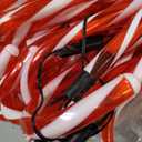 IDEAALS 24-Pack Solar Christmas Candy Cane Lights, Solar Pathway Lights Waterproof, Christmas Decorations Outdoor with 8 Modes for Party Patio Garden Lawn Yard Decor