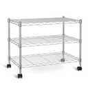 Simple Deluxe Heavy Duty 3-Shelf Shelving Unit, 24.02" D x 13.78"W x 21.97" H, 3 Tier, Chrome