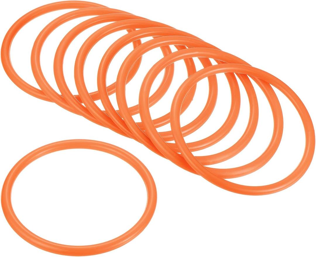 PATIKIL Carnival Ring-Toss Rings Plastic Small Hoop for Outdoor Party Favor Game Booth (8.5cm, Orange)