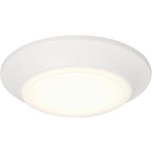 Westinghouse 6133700 Makira Traditional One-Light, 6 Inch 11 Watt Dimmable LED Indoor/Outdoor Surface Mount Fixture with Color Temperature Selection, White Finish, Frosted Acrylic Shade