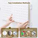 VUSIGN Peg Board Combination Kit, 22"x22" Pegboards and Accessories for Wall Organization with Two Installation Modes, Pegboard Wall Organizer for Office, Home, Desk,White Peg Board