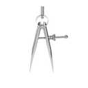 WUTA Spring Wing Divider 304 Stainless Steel Precision Scriber Caliper Tool Metal Dividers Adjustable Spacing Compass High Polished Round Leg for Drawing Circles, Leather Craft, Jewelry Design (Small)