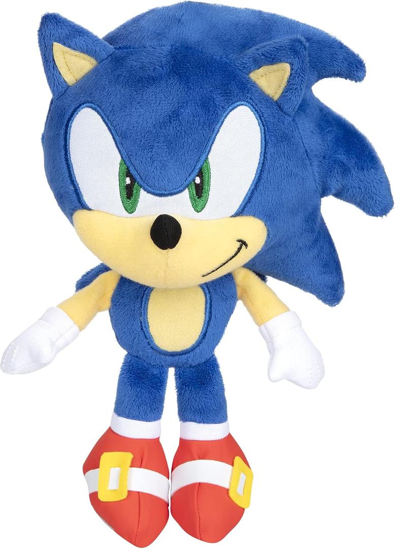 JAKKS Pacific Sonic The Hedgehog Plush 9-Inch Modern Sonic Collectible Toy