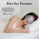 Fygrip 3D Eye Mask Sleep Mask for Men & Women, 100% Pressure-Free & Light Block-Out Eye Mask for Sleep with Easy Adjustable Strap, Night Eye Cover for Travel, Grey