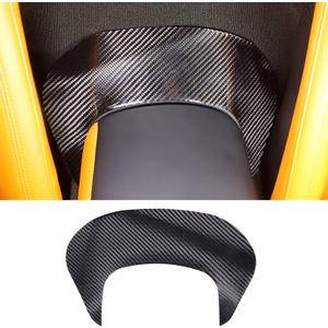 Rear Center Trim Cover Sticker for Chevrolet Corvette C7 2014 2015 2016 2017 2018 2019 Accessories, Center Console Armrest Rear Trim Frame, Rear Central Armrest Cap Cover Decal, Carbon Fiber (Black)