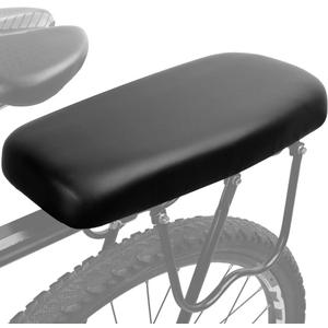 Bicycle Manned Cushion Mountain Bike Back Shelf Seat Cushion Manned Comfortable Saddle Children Back Seat (Black)
