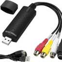 Little World USB 2.0 Audio/Video Converter, Video Capture Card VHS Box VHS VCR TV to Digital Converter, Windows 2000/XP/Vista/7/8/10/11/Mac
