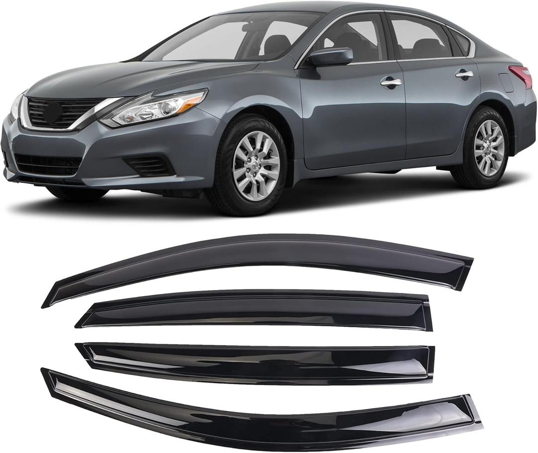 Window Visors Rain Guards Deflector 4 Piece Set for 2013-2018 Nissan Altima 94861