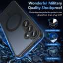 Fin2feel for Samsung Galaxy S24 FE Case, Compatible with MagSafe, Magnetic Military Shockproof Translucent Matte Back Phone Cover for Samsung Galaxy S24 FE (Black)