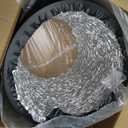 8 Inch Flexible Ducting Hose 16 Feet Black Aluminum Ducting -4 Layer Protection Dryer Vent Hose for HVAC Heating Cooling Ventilation and Exhaust, 2 Clamps Included