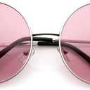 Super Large Oversized Metal Round Circle Sunglasses