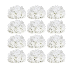 Auihiay 12pcs Flower Balls for Centerpieces, White Hydrangea Wedding Flower Balls for Centerpieces, Faux Hydrangeas Floral Arrangements Bouquet for Table, Home, Wedding Decoration