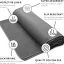 MIAOMIAO Non-Slip Hot Yoga Towel Set,Super Absorbent Microfiber in, 24.5" x 72" - Anti-Slip, Injury Free Design for Pilates, Yoga Mats, Exercise, and Fitness Gear, Light Gray
