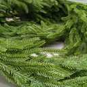 9 Ft Christmas Norfolk Pine Garland Real Touch Artificial Faux Greenery Christmas Garland Decorations for Home Mantle Table Fireplace Stairs Door Indoor Outdoor Holiday Decor
