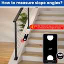Muzata Black Slope Cable Railing Post 36 Inch for 25-40 Degrees Slope 36"x1"x2" T304 Stainless Steel Cable Railing System Kit Indoor Outdoor with User Guide and 5 Degree Spacer PR11 BA4S