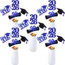 2 x 24Pcs 2026 Graduation Table Centerpiece Sticks Blue 2026 Graduation Centerpieces for Tables 2026 Class of 2026 Graduation Party Table Decorations Blue