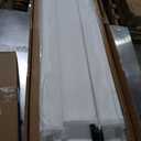 36x80 Inch Glass Sliding Barn Door Slab and 6.6ft Hardware Kit Included, 5 Frosted Glass, LVL Wood Panel Covered with White Water-Proof Scratch-Proof PVC Surface, Simple DIY Assembly