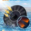 2.5W Solar Bird Bath Fountains Upgraded Solar Pond Fountain with 6 Nozzles,Solar Fountain for Bird Bath, Pond, Garden Decor (Black)