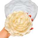 Super Large Peony Flower Silicone Mold 6 Inch Huge Big Peony Silicone Candle Mold 3D Flower Soap Silicone Mold Big Peony Fondant Mold for Cake Decoration Candle Soap Craft Making