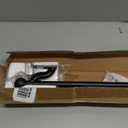 Zenna Home Curtain Rods for Windows 18 to 48 Inches, Adjustable Single Decorative Caf Rod, Easy to Install Window Curtain Rod with Perfect Leveling and No Measuring, with Round Finials, Black