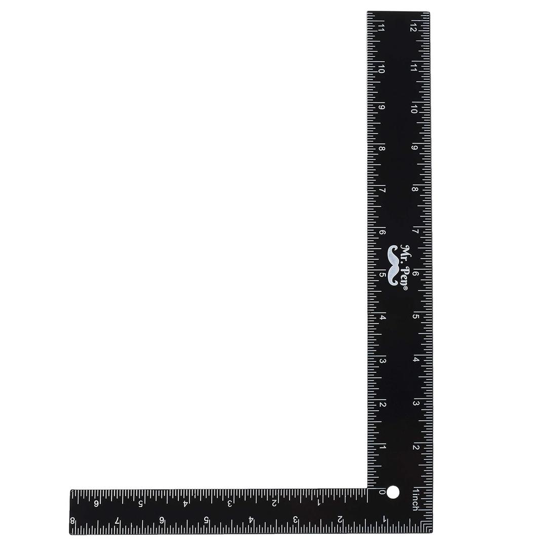 Mr. Pen- Metal Carpenter Square, 8 x 12 Inch, L-Square with Imperial & Metric Measurements, 1/16" Graduations, Precision Right Angle Ruler for Carpentry, Woodworking, Framing & DIY Projects