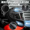 CYRIL Full Face Motorcycle Helmet DOT Approved for Adults, Street Racing | Matte Black, Large