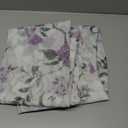 Floral Sheer Curtains 72 Inch Length 2 Panels, Farmhouse Light Filtering Privacy Patterned Semi-Sheer Linen Lavender Curtains for Bedroom Living Room Rod Pocket, Purple, Each 52 Inch Wide