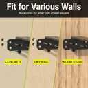 SKYSEN 12 Pack 6" Floating Shelf Bracket, Shelves Brackets, Wood Shelving Brackets Hardware - Heavy Duty - 4/6/8/10/12 inch - Real Hidden Bracket Designtzj6-12