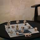 5 x Left Right Center Game Dice 16mm Wooden Dice with Drawstring Bag,Standard Size 6 Sided for Left Right Center Game Dice Accessorie,Easy to Store and Carry (Upgraded 3 Pcs dice)