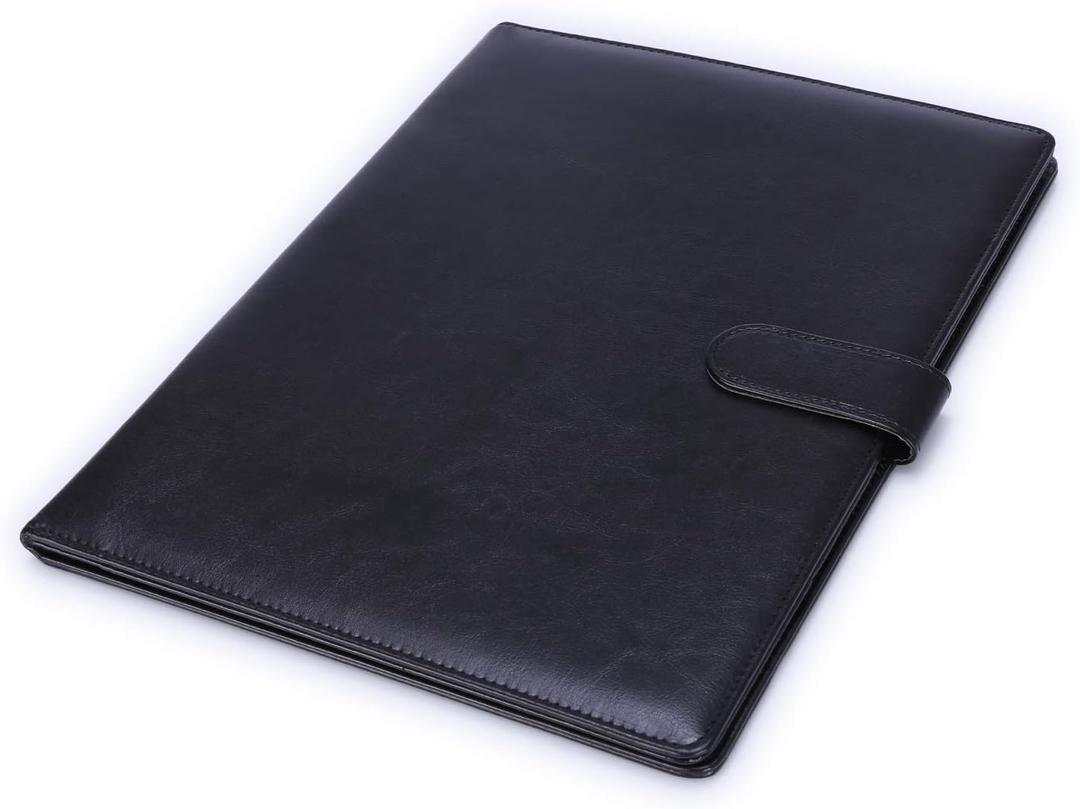 A4  File Folder Black Multi-Function Office Document Folder Easy to Handle for School and Business Use