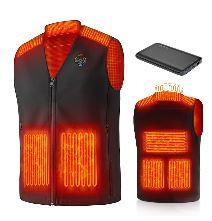 Heated Vest For Men with Battery Pack, Electric Heated Jacket, Smart Controller with Light-Out Design