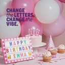 Dan&Darci Cinema Light Box for Girls - Gifts for 8 9 10 11 12 Years - Gifts for 10 Year Old Girl - Pink Christmas Decor for Teen Girls Bedroom - Preteen Room, Tween, Girl Trendy Stuff Birthday Gift