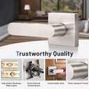 KNOBWELL 10 Pack Interior Door Handle,Satin Nickel Finish Door Levers, Passage Knob for Closet Hallway, Zinc Alloy Construction, 250,000-Cycle Durability