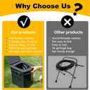 Ann Katy Portable Toilet with Pop Up Privacy Tent,XL Large Portable Toilet for Adults, Outdoor Camping Shower Tents Changing Room Emergency Folding Toilet Tent Kit with Carry Bag for Camping/Hiking