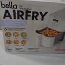 bella 6 Qt Slim Air Fryer, Fits-anywhere Kitchenware, EverGood Ceramic Nonstick Coating, Adjustable Temperature, 6 Preset Cooking Options, 60 Min Auto Shutoff w Audible Tone, 5lb Capacity, Oatmilk